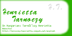 henrietta tarnoczy business card